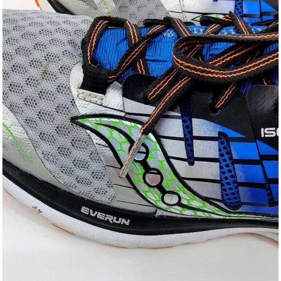 Saucony Men's Triumph ISO 2 S20290-1 Blue Sliver Running Shoes Lace UP Size 11.5 - Picture 8 of 11